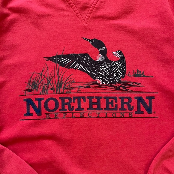 Vintage Northern Reflections Red Loon Logo Sweatshirt - Picture 2 of 8